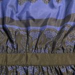 Loft  pleated A-line Navy/Black Lace Print Dress Sz 10 Worship Office Career Photo 5