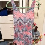 Live Love Dream Aeropostale Pink and Blue Patterned Romper Photo 5