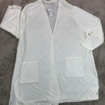 NWT J. Jill White Linen Blend Open Front Cardigan Sweater 4X Womens Oversized Photo 0