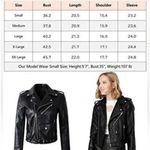 Jhichic vegan leather moto biker black women’s jacket Size L Photo 5