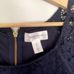 Motherhood navy blue lace dress midi women's size M nylon summer lightweight Photo 2