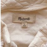 Madewell NWOT ~  Cream Quilted Knit Lace Up Cord Pockets Sweatshirt ~ LARGE Photo 10