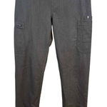 FIGS Technical Collection Scrubs Pants Gray Herringbone Cargo Drawstring SZ S/T Photo 0