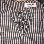 Sam & Lavi size small blue striped boho top White Photo 3