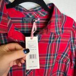 Vineyard Vines Plaid Poplin Popover Shirt Dress Tunic Red Green Blue Size Small Photo 2