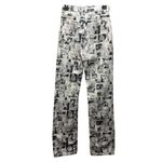 Reformation  Comic Newsprint High Rise Straight Long Jeans Size 24 Photo 7