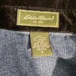 Eddie Bauer  Denim Dress with Black Velvet Collar Long Sleeves Pockets Snap Up 10 Photo 2