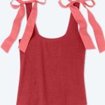 Summersalt  Red Tank Top with Pink Tie Straps Photo 0