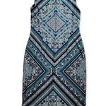 White House | Black Market Reversible Reversible Scarf-Print Knit Sheath Dress M Photo 5