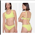 Hurley ‎ Crochet Soft Strap Bikini Set Yellow Cheeky Coverage Swimsuit size XS Photo 1