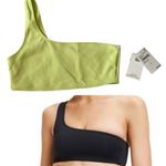 Good American New Scuba Hot Shoulder Bikini Top in Key lime001 size Medium Photo 1