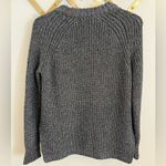 Calvin Klein Jeans Metallic Chunky Knit High Low Sweater Grey Silver XS Gray Photo 6