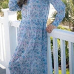 Simply Southern Long Sleeve Midi Shirt Dress Size L NEW Photo 0