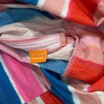 Oliphant Bubble Skirt Mini Dress Stripe Puff Sleeves Colorful size small Pink Photo 6