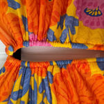 Farm Rio  V-Neck Floral Ruched Mesh Midi Dress, Size L Photo 12