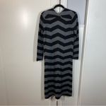 Garnet Hill  Wool alpaca Blend Black/Gray Striped Duster Cardigan size small Photo 4