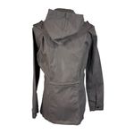 Market & Spruce  Medium Kathleen Cargo Jacket Hooded Pockets Stretch Full-Zip New Photo 4