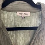 Mila Mae Midi Button Down Shirt Dress in Green Size M Photo 8