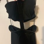 Symphony Black Cut Out Beaded Strapless Maxi Dress Mermaid Mesh S NWT Photo 1