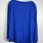 Talbots T by Blue Thermal Knit Long Sleeve Pullover Nautical Stripe Top Medium M Photo 4