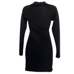 Nike ‎ Women's Long Sleeve Half Zip Black Dress Floral Swoosh NWT $80 Size XS Photo 5