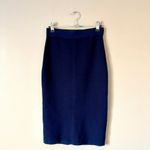 Uniqlo | Navy Blue Ribbed Pull-on Stretch Pencil Skirt Sz XS Photo 3