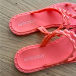 Olivia Miller  Studded Jelly Slide Sandals Coral Pink Slip On 8 Photo 4