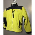 EMS Polartec Fleece Jacket Womens Medium Green Black Full Zip Outdoor Hiking Yellow Photo 2