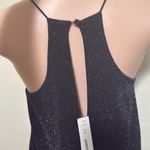 AQUA  NWT black glitter jumpsuit woman size XS pockets stretch Photo 4