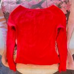 Arizona Jean Company arizona jeans co. bright cherry red waffle knit thermal long sleeve Photo 3