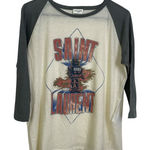 Saint Laurent  Shirt Medium Womens Multi Robot Graphic Raglan Crew Wool Blend Photo 0