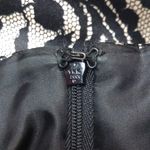 Betsy and Adam  Women’s Cocktail Evening Pattern Black Beige Fit Flare Halter Dress Photo 7