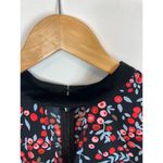 Loft Ann Taylor  Berry Velvet Trim Cutout Dress Size Small Tall Photo 3