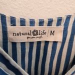 Natural Life  Tiered bohemian Tiered Blue Stripe Dress size Medium Photo 2