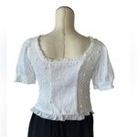 Free People NWOT Cecelia Embroidered Floral Cropped Top Photo 5