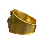 NWT Julie Vos Savoy Cuff Bracelet Iridescent Clear Crystal & Obsidian Black | Gold Photo 3