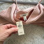 Aerie Women's M Textured Rib Knit Crop Top Blush Pink Corset Style TikTok Viral Photo 6