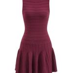 Micas   Basic Ribbed Sleeveless Sweater Dress Color: BURGUNDY Size: L NWT Photo 0