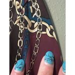 Dress Barn Multicolor Print Stretchy Dress Chain Design Size Small Classic City Photo 7