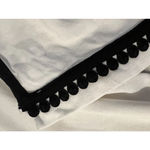 Rafaella  Womens Pullover Sweater Size XLP White Black Trim Boat Neck Cotton Photo 3