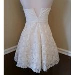 White Strapless Embroidered Mini Modcloth Dress by Geode Wedding LWD Formal Photo 4
