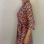 Aryeh  boho stretch 3/4 sleeve multicolor printed wrap mini dress Medium Photo 1