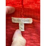Eileen Fisher Cotton SIlk Blend Open Front Long Sleeve Cardigan Sweater Coral Sm Photo 1