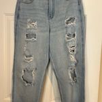 Hollister  Ultra High Rise Mom Jean Vintage Stretch- Distressed Light Blue Jeans Photo 1