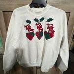 Fruit of the Loom Vintage  Ladies Large Christmas Sweatshirt  Cotton/Polyester Bl Photo 0