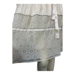 Hanii Y cream Silk sleeveless belted dress buttoned chest & lace size small Photo 6