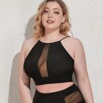 SheIn Halter Neck Solid Bikini Top Photo 0