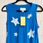 Current/Elliott  Sleeveless Graphic Star A-Line Mini Dress Blue Womens Size 2 / M Photo 3