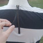 Lacey Stripe Short Sleeve Top | Loft 1/4 Back Zip Striped Shirt Photo 5