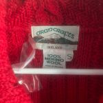 NWT Aran Crafts Ireland 100% Merino Wool Cable Knit Long Sweater Red Size Small Photo 1